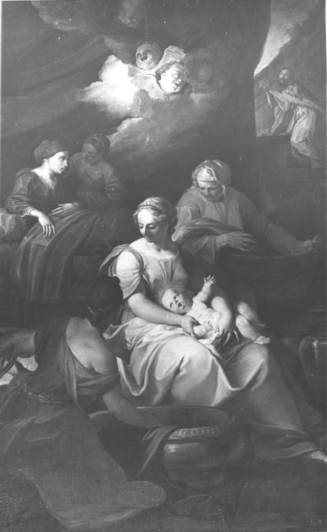 nascita di Maria Vergine (dipinto) by Naldini Pietro Paolo (cerchia) (sec. XVII)